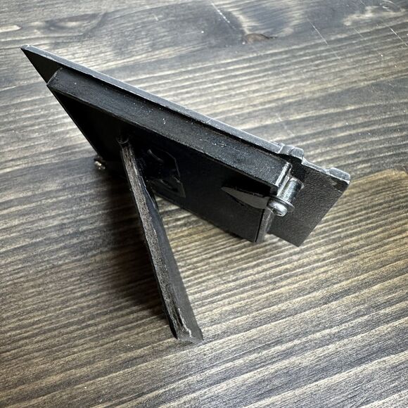 Vintage Miniature Pewter Picture Frame Cat Sitting in Window 3"x2.25" No Glass - Picture 5 of 9